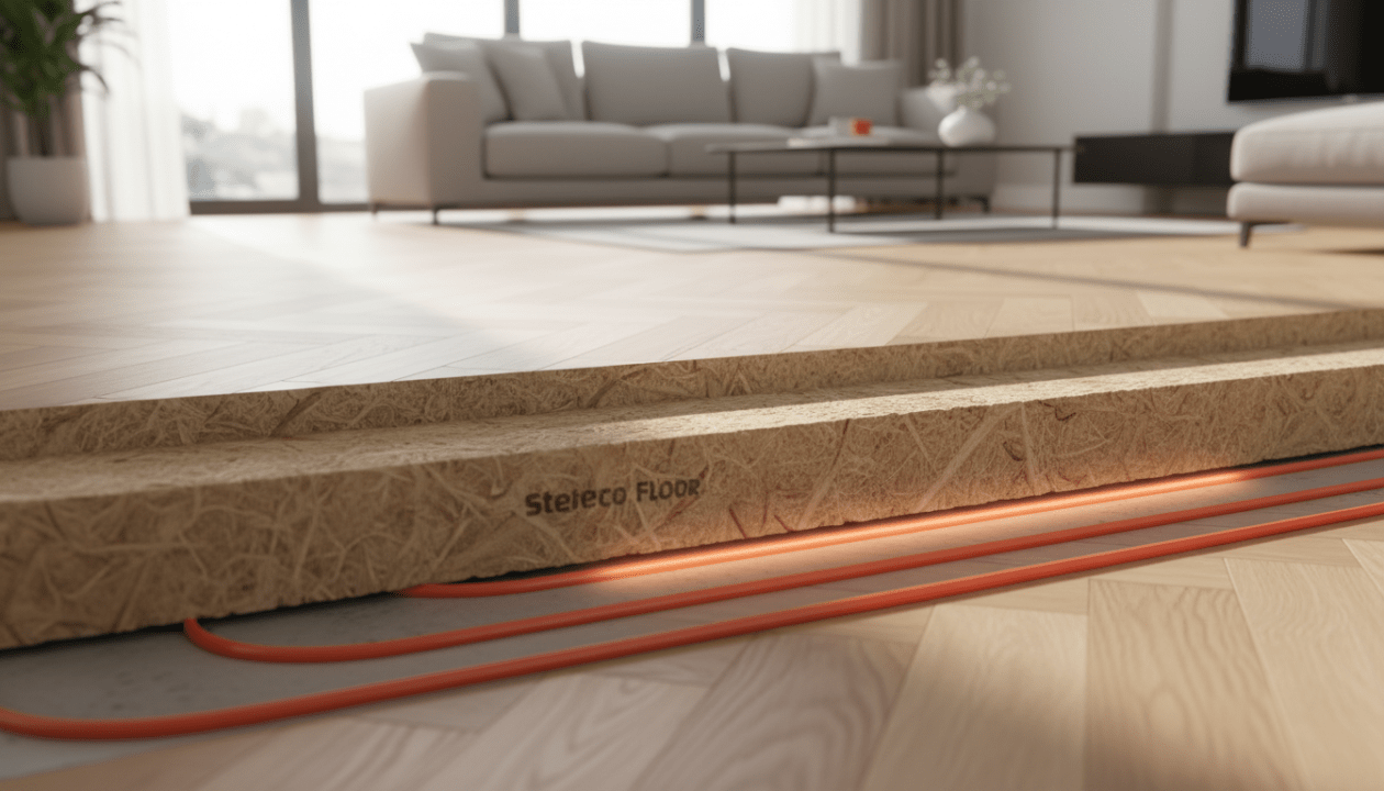 découvrez la compatibilité du chauffage au sol avec le parquet en utilisant l'isolant phonique steico floor pour un confort optimal et une isolation efficace.